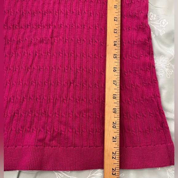 Talbots Women’s Cranberry Turtleneck Sweater, Cable Knit, Long Sleeve; Size M - Picture 7 of 7